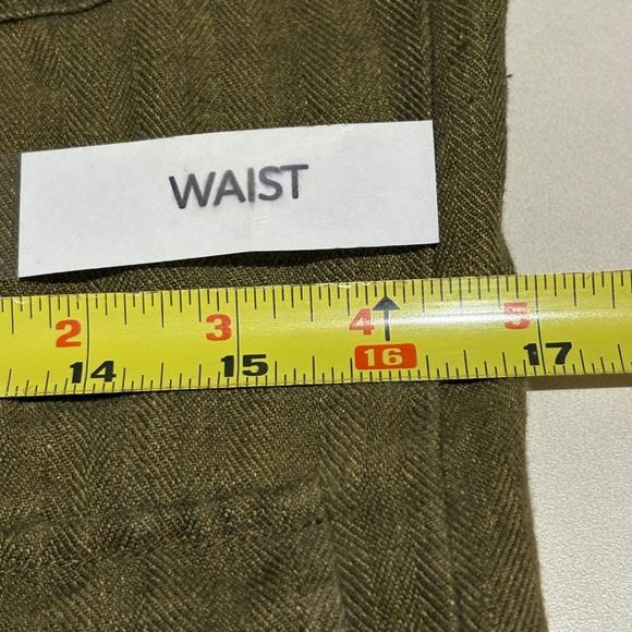 Lauren Ralph Lauren Women 100%  Linen Button Jacket Sz 14W Nature Beach Military - Picture 9 of 10